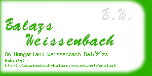 balazs weissenbach business card